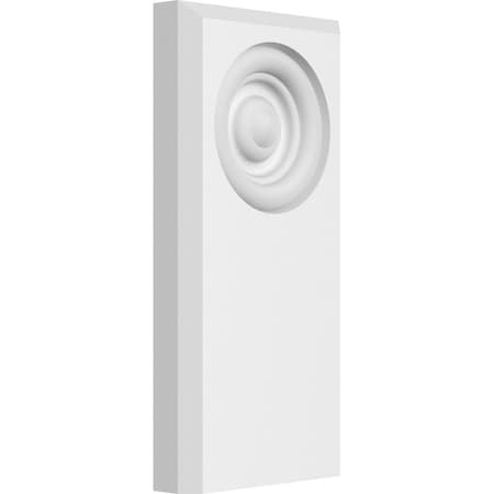 Ekena Millwork Standard Foster Bullseye Plinth Block with Beveled Edge, 3 1/2"W x 7"H x 3/4"P PBP035X070X075FOS03